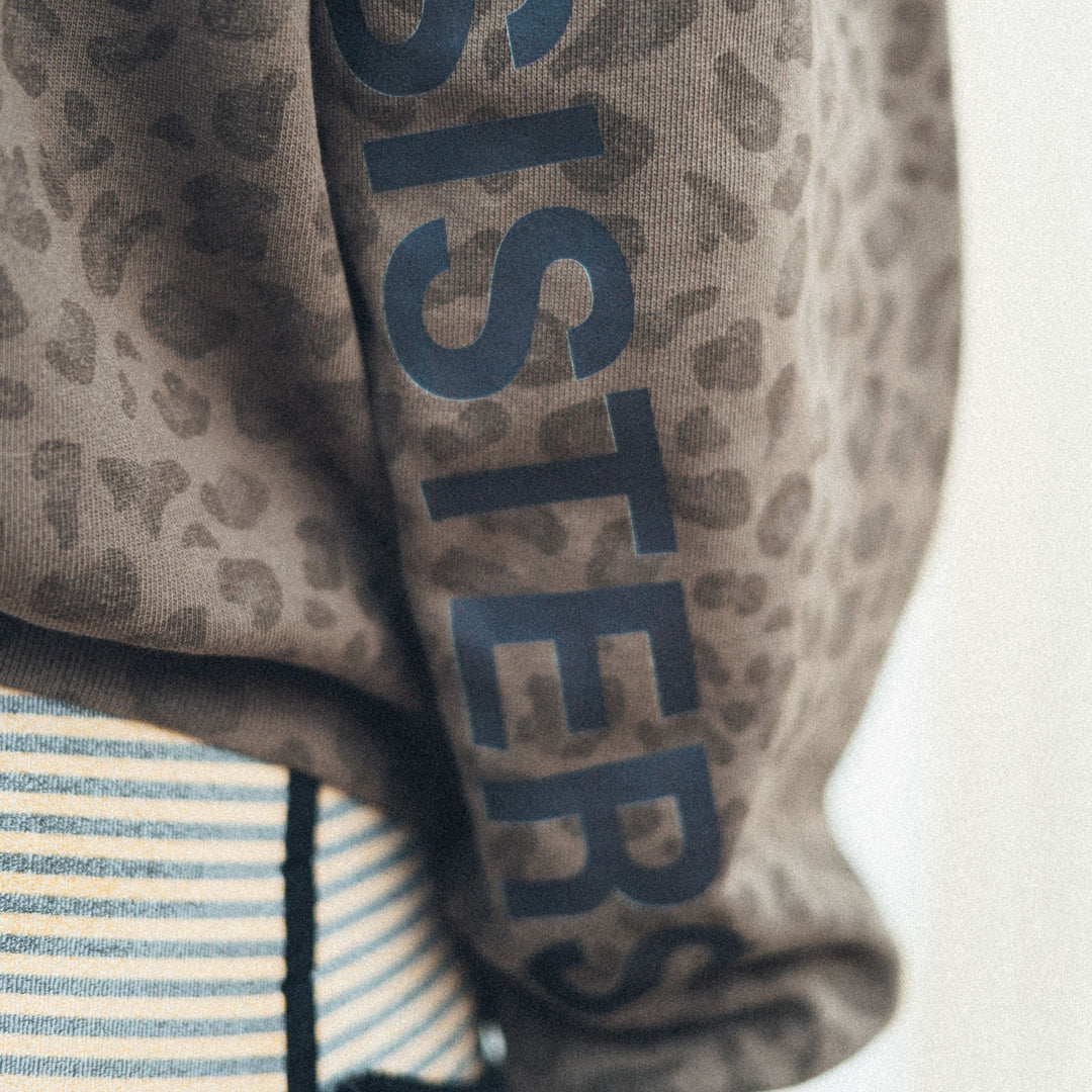 Stoke Leopard Pullover - Washed Khaki