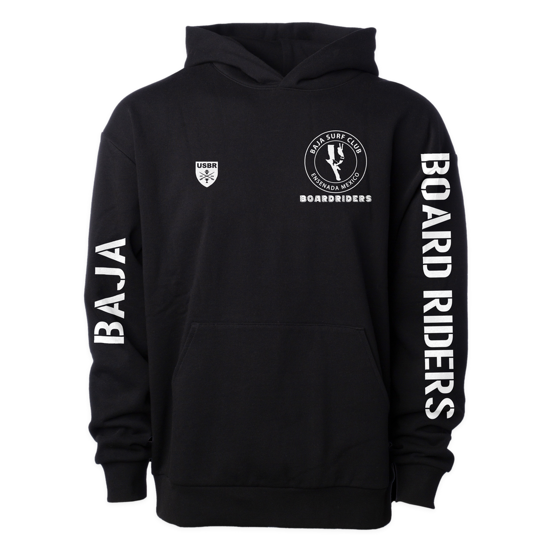 Baja Sideline Pullover Hoodie - Black - front