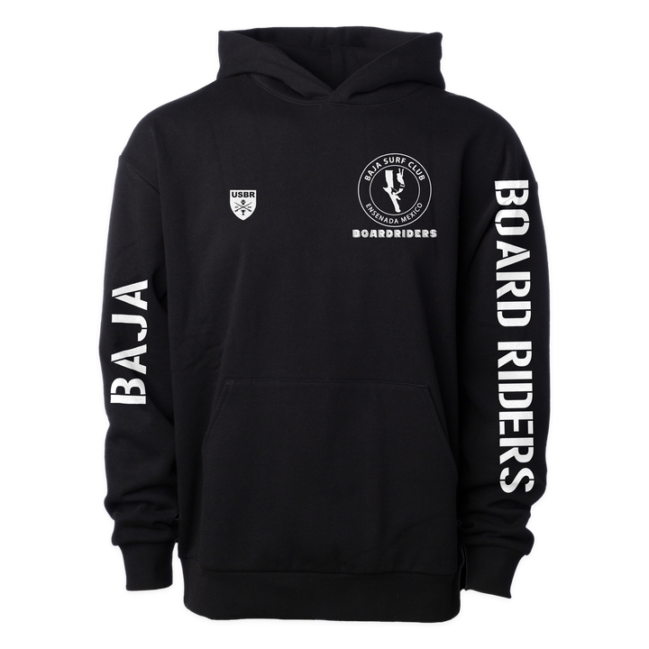 Baja Sideline Pullover Hoodie - Black - front