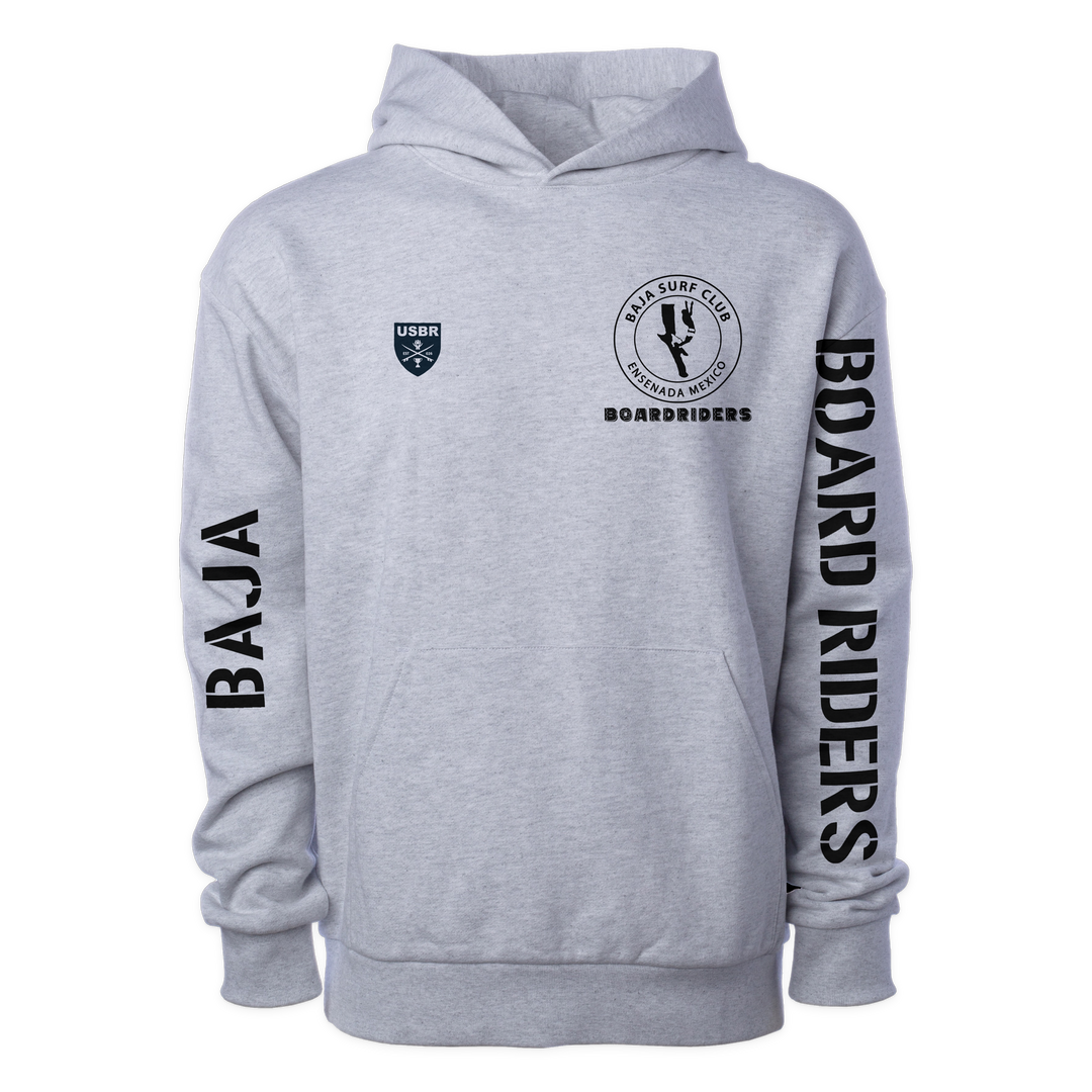 Baja Sideline Pullover Hoodie - Heather Gray - front