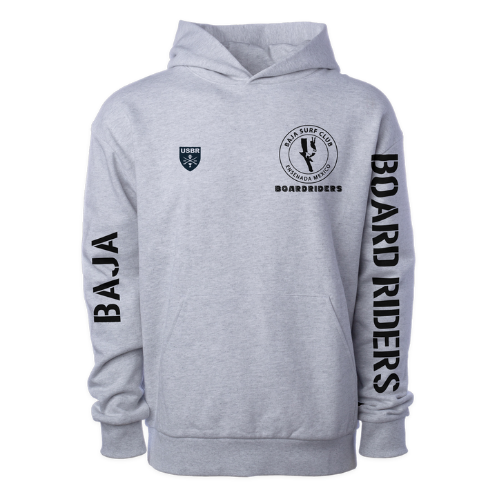 Baja Sideline Pullover Hoodie - Heather Gray - front