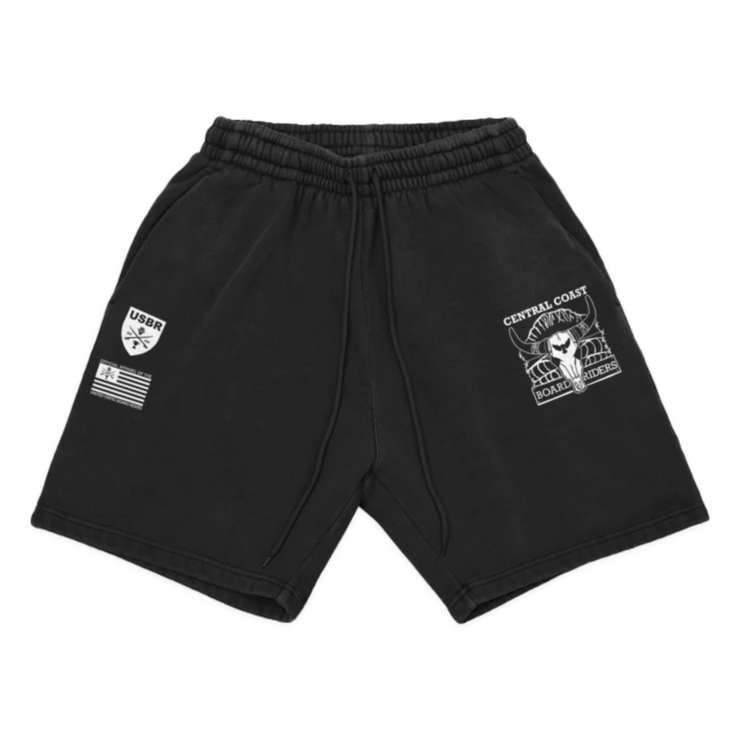 Central Coast Dawn Patrol Fleece Short - Black - front