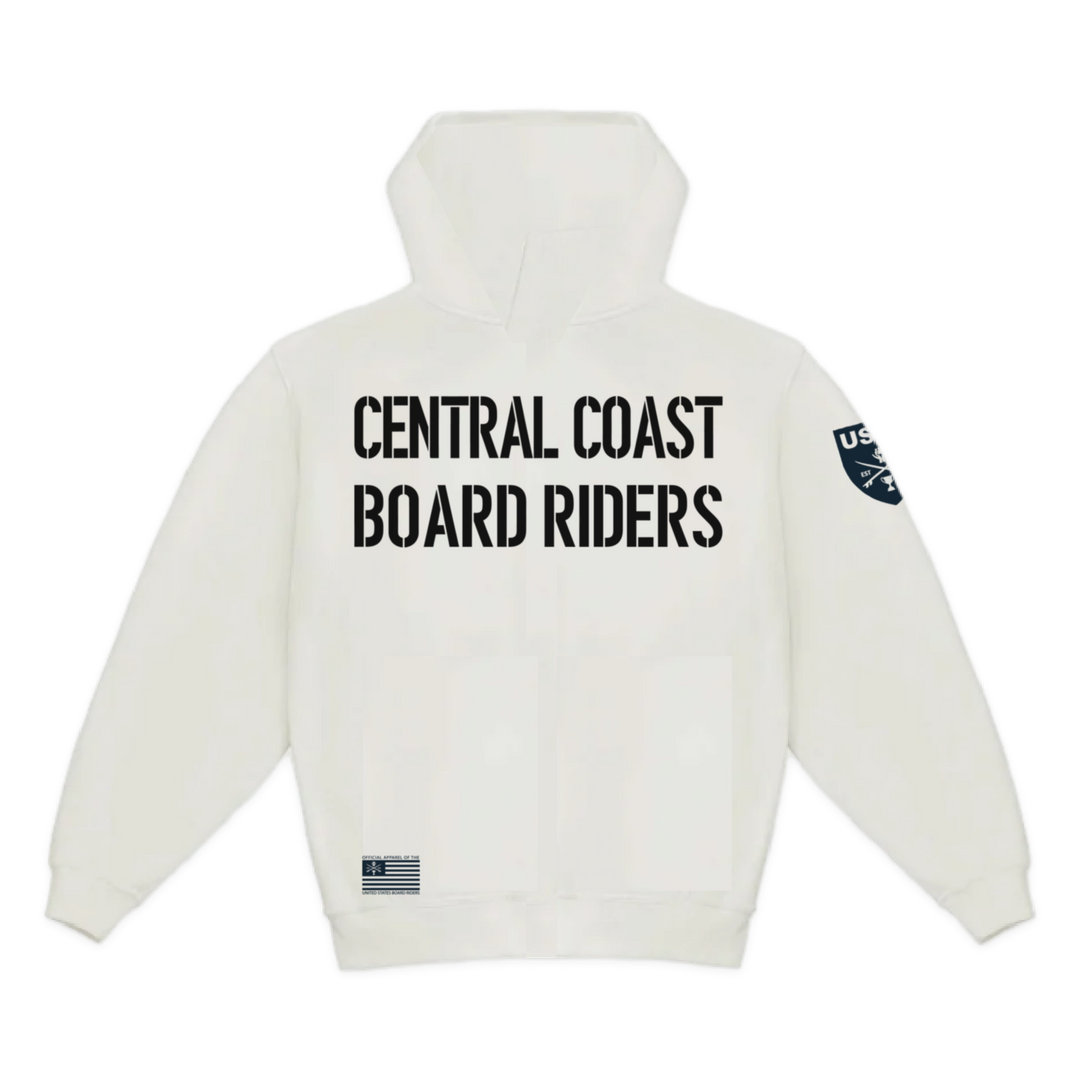 Central Coast Dawn Patrol Zip Hoodie - White - back