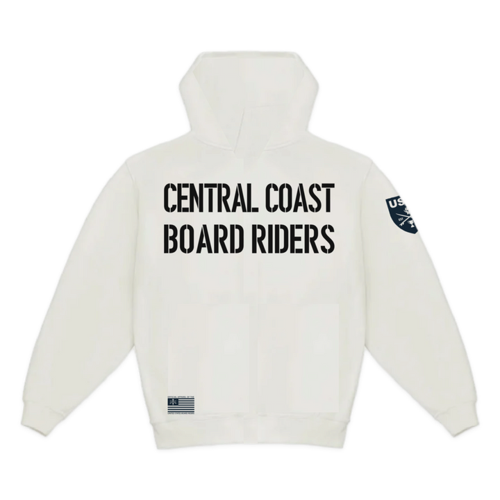 Central Coast Dawn Patrol Zip Hoodie - White - back