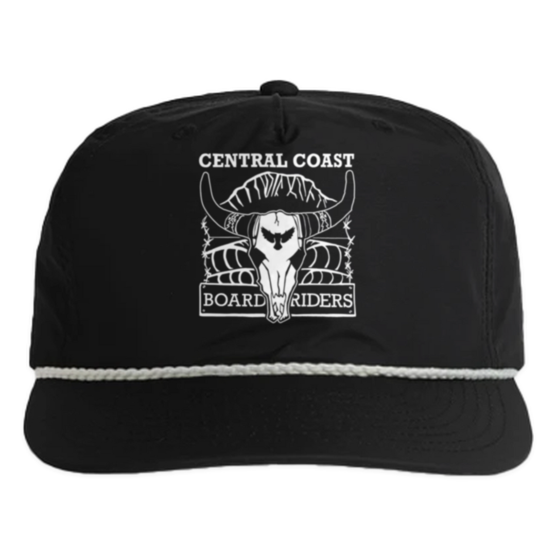 Central Coast Nylon Surf Rope Cap - Black - front
