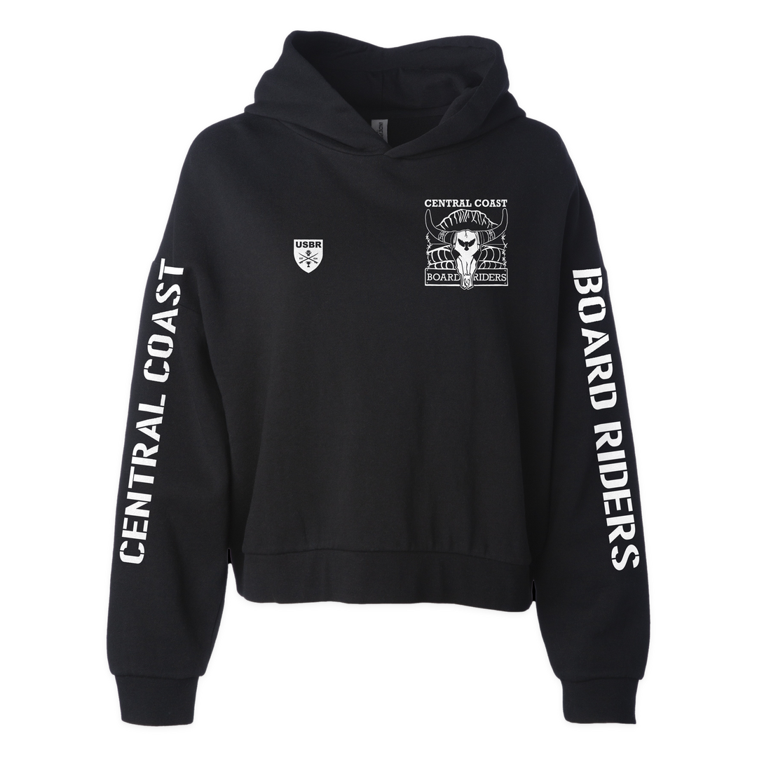 Central Coast Sideline Cropped Hoodie - Black - front
