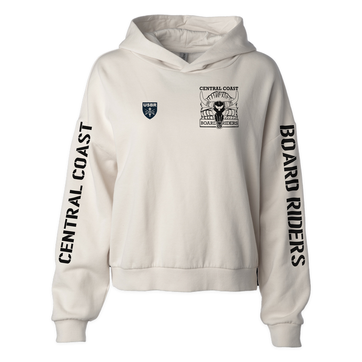 Central Coast Sideline Cropped Hoodie - Bone - front