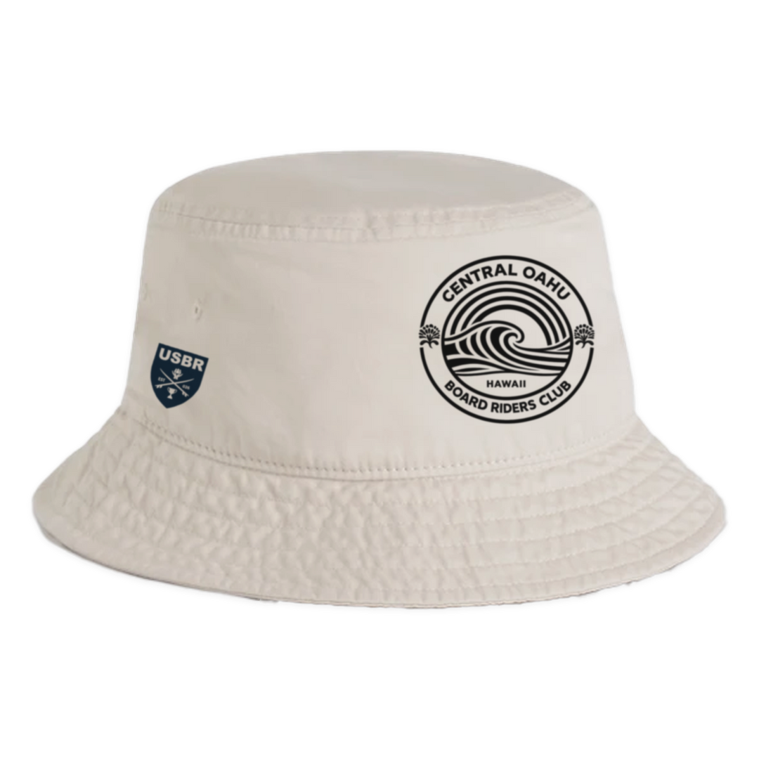 Central Oahu Cotton Bucket Hat - Faded Bone - front