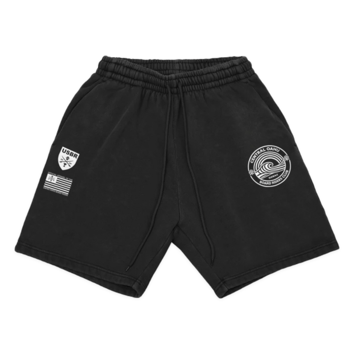 Central Oahu Dawn Patrol Fleece Short - Black - front