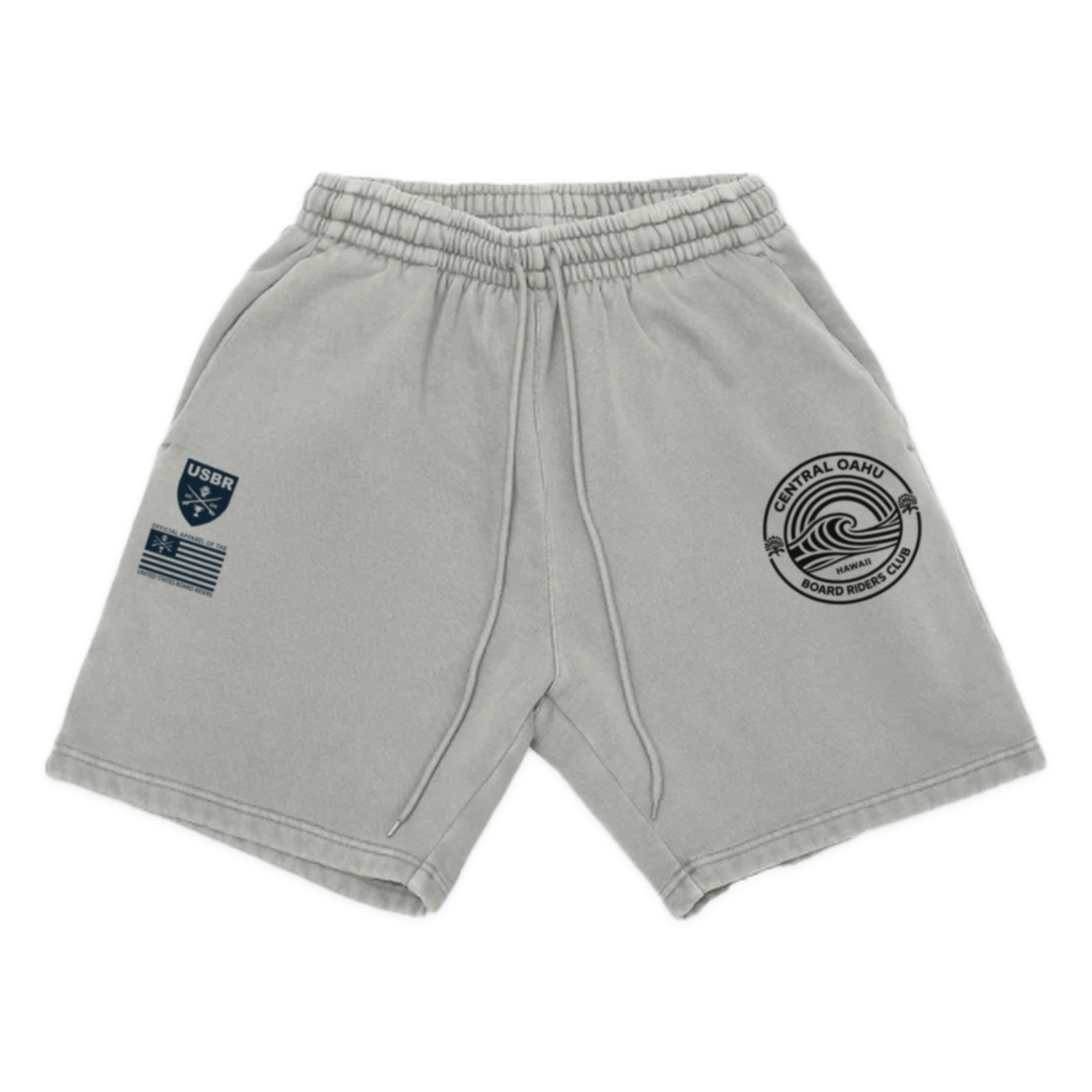 Central Oahu Dawn Patrol Fleece Short - Gray - front