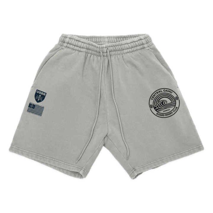Central Oahu Dawn Patrol Fleece Short - Gray - front
