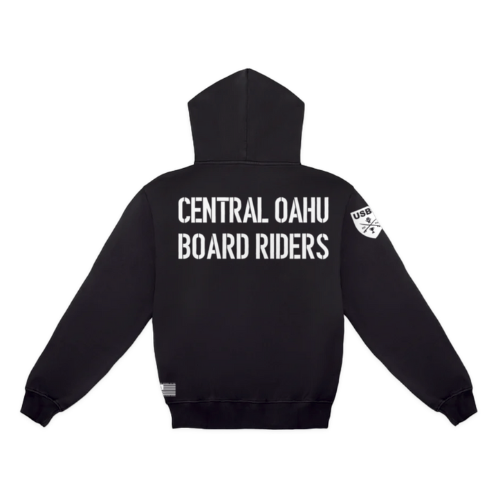 Central Oahu Dawn Patrol Pullover Hoodie - Black - back