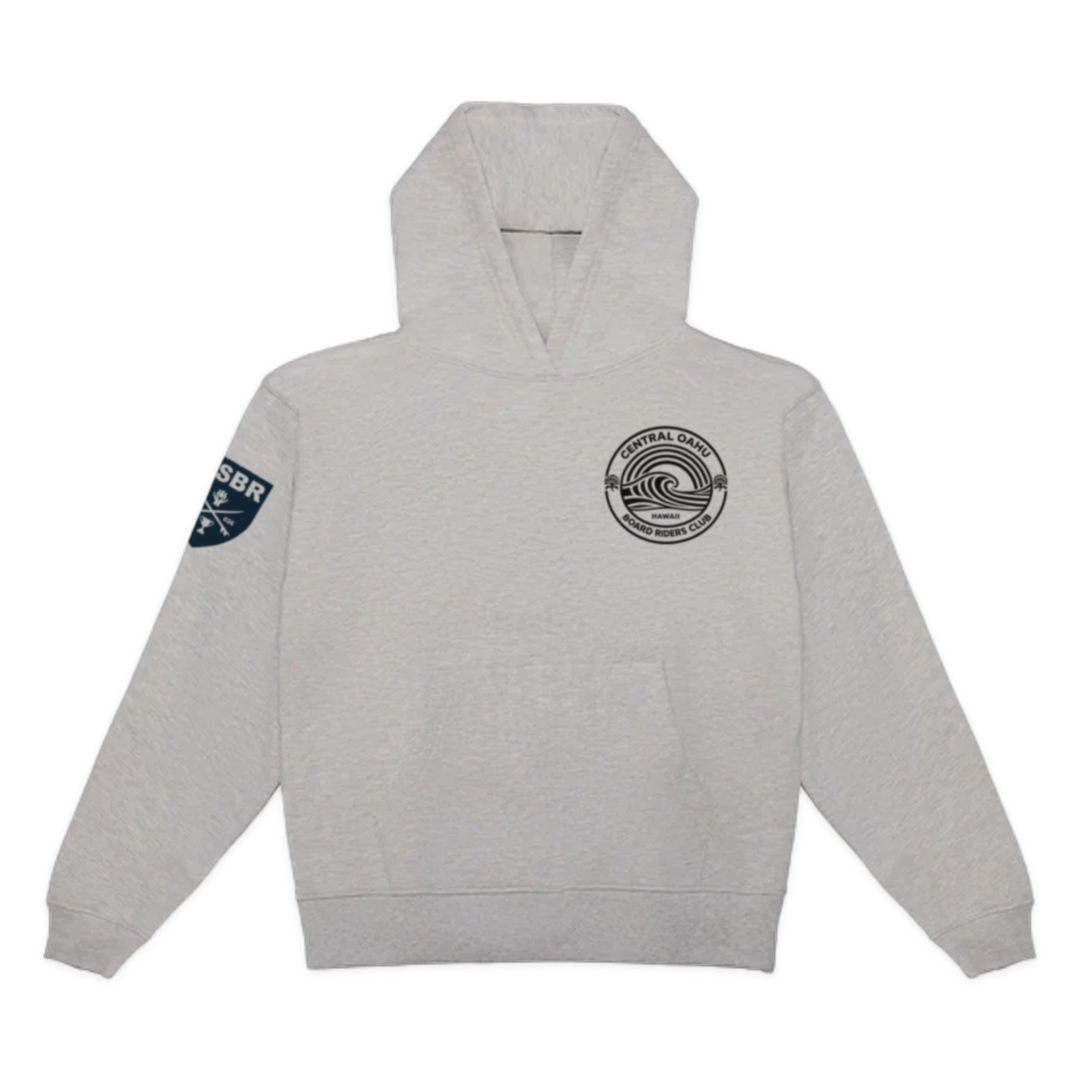 Central Oahu Dawn Patrol Pullover Hoodie - Heather Gray - front