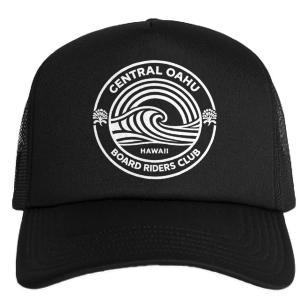 Central Oahu Frame Foam Trucker - Black - front