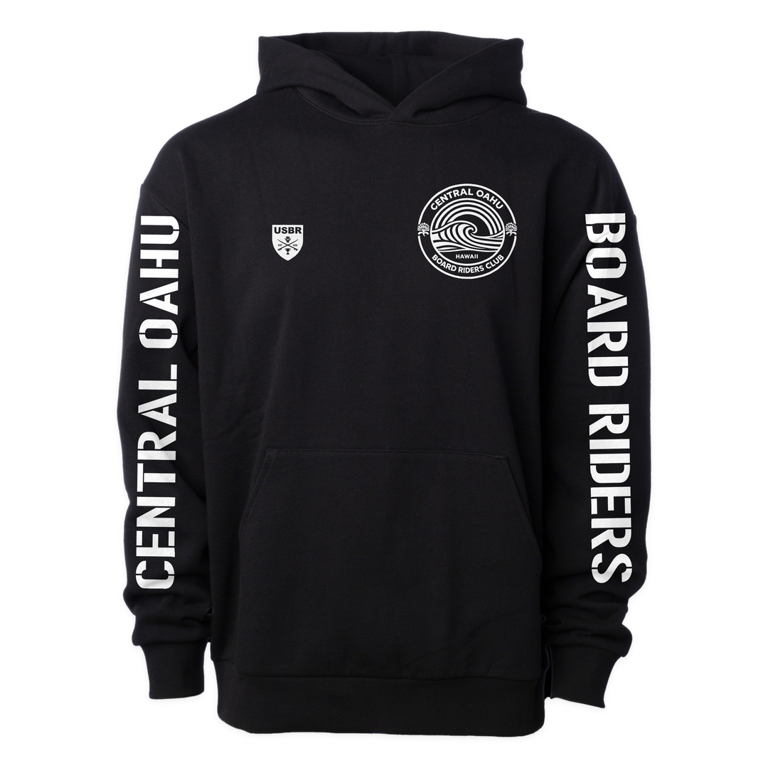 Central Oahu Sideline Pullover Hoodie - Black - front