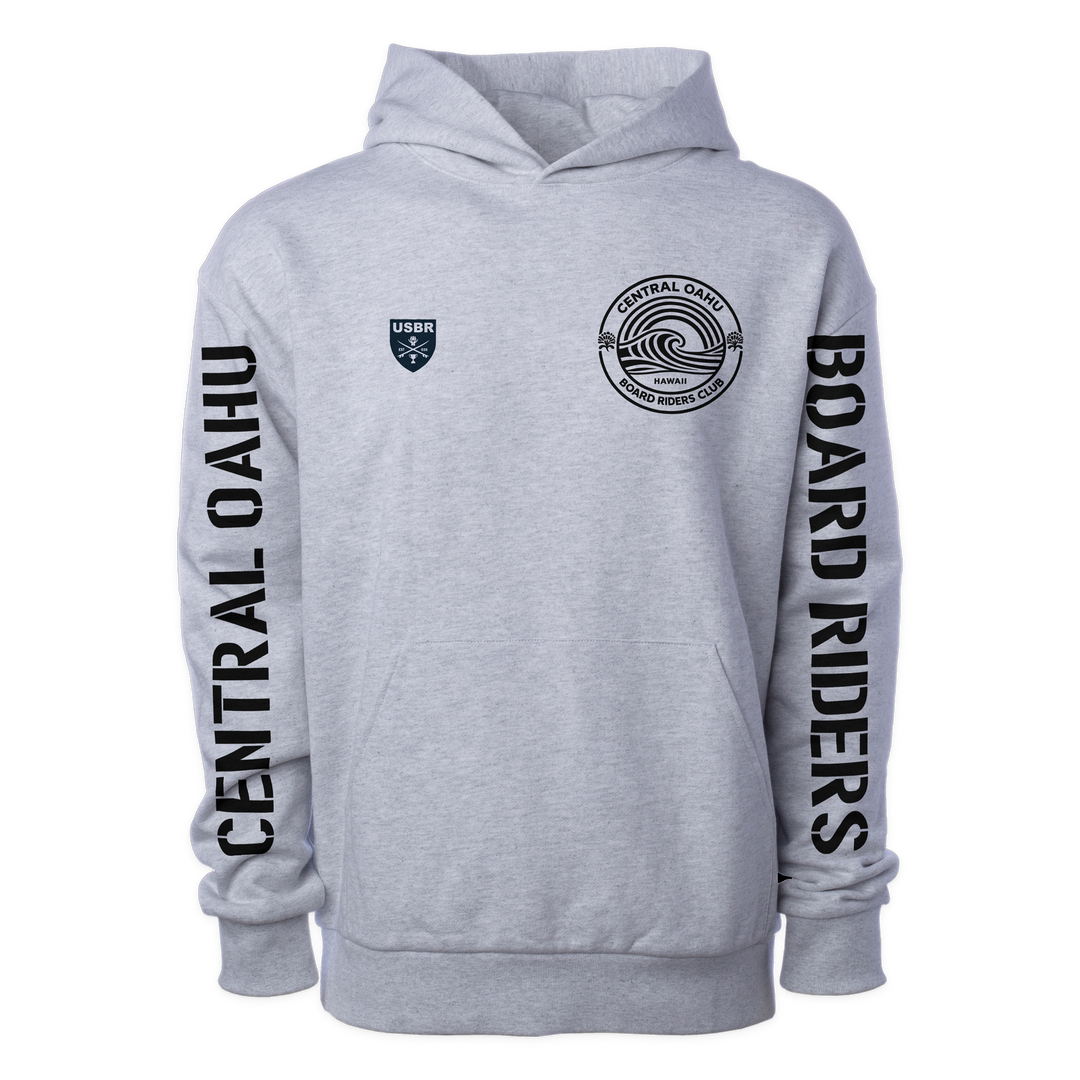 Central Oahu Sideline Pullover Hoodie - Heather Gray - front