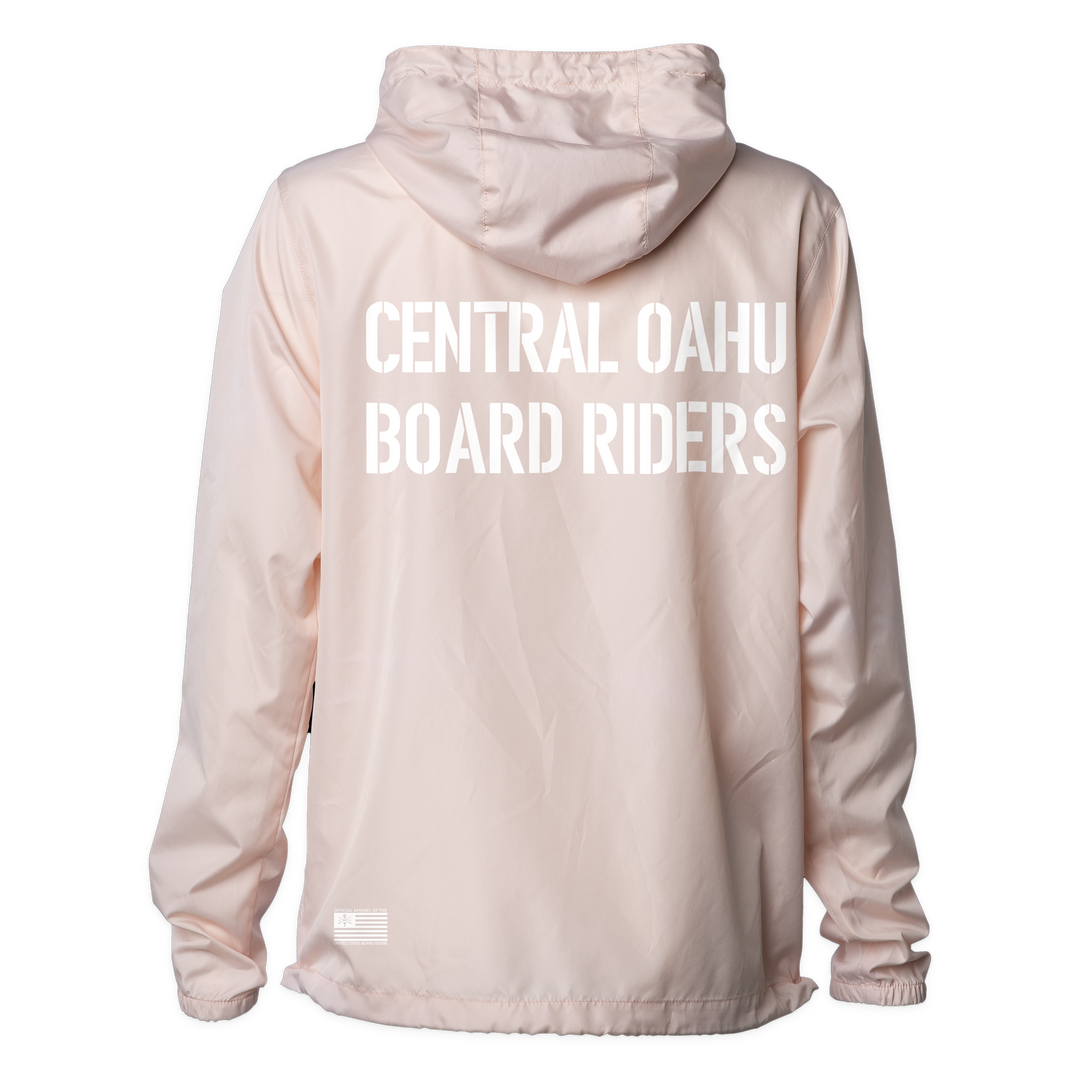 Central Oahu Sideline Shell Windbreaker - Light Pink - back
