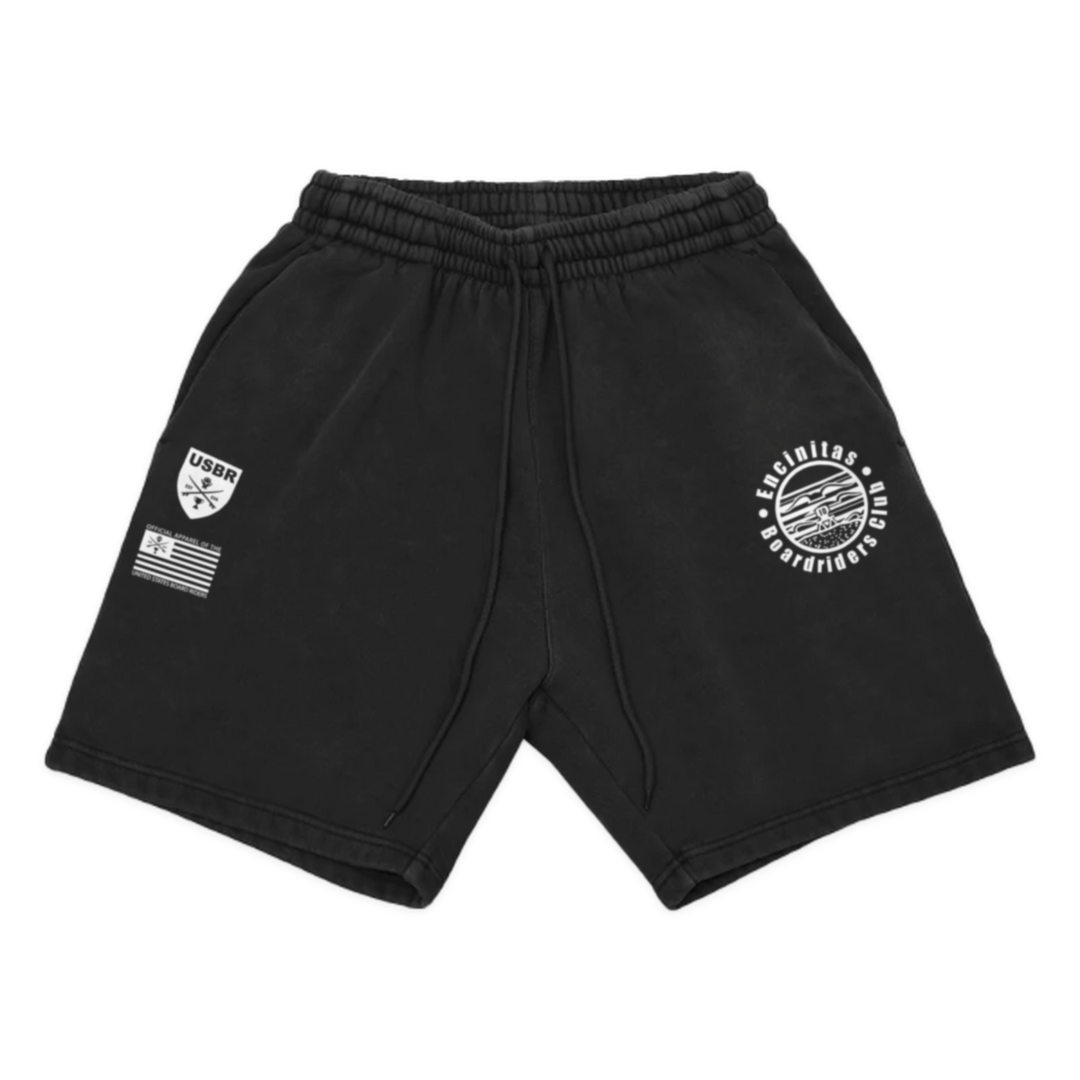 Encinitas Dawn Patrol Fleece Short - Black - front