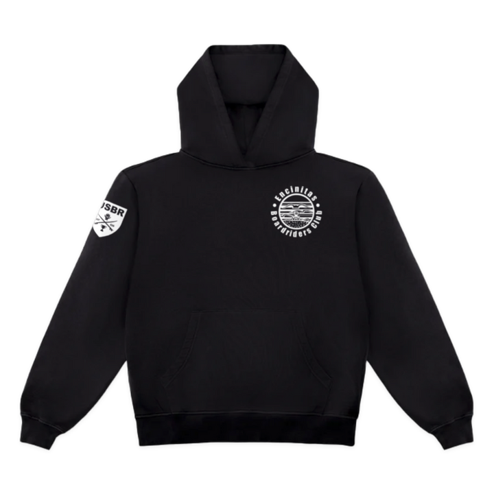 Encinitas Dawn Patrol Pullover Hoodie - Black - front