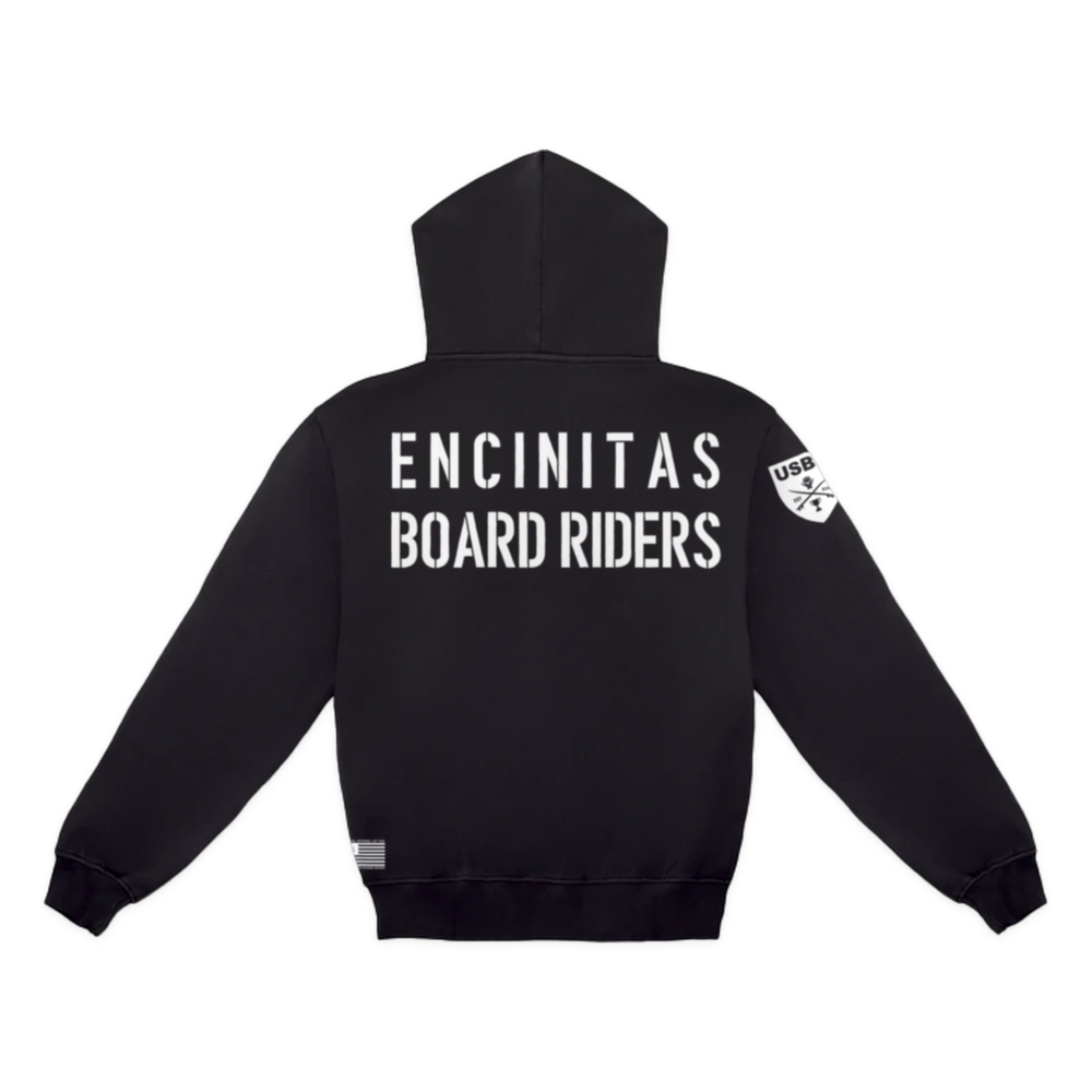 Encinitas Dawn Patrol Pullover Hoodie - Black - back