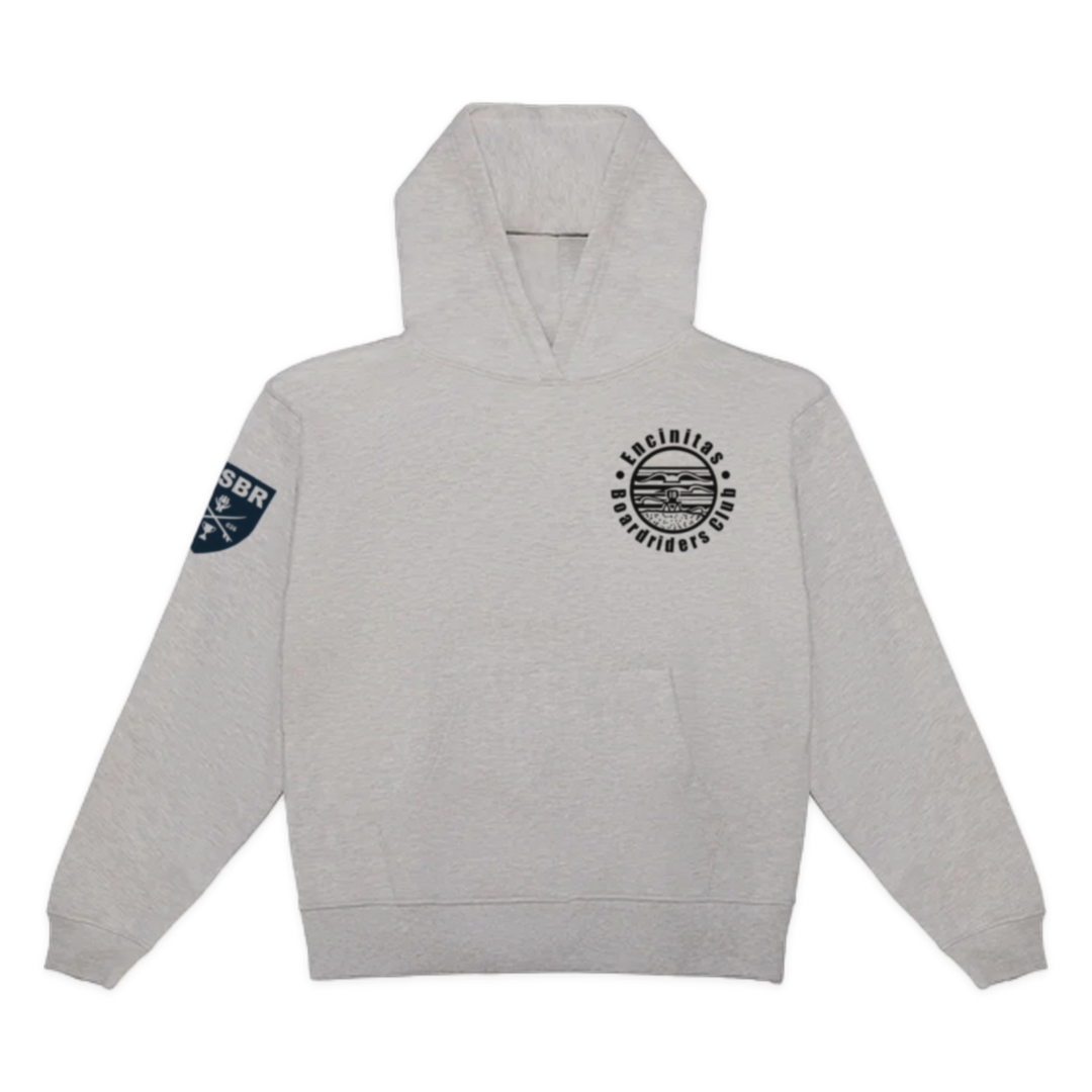 Encinitas Dawn Patrol Pullover Hoodie - Heather Gray - front