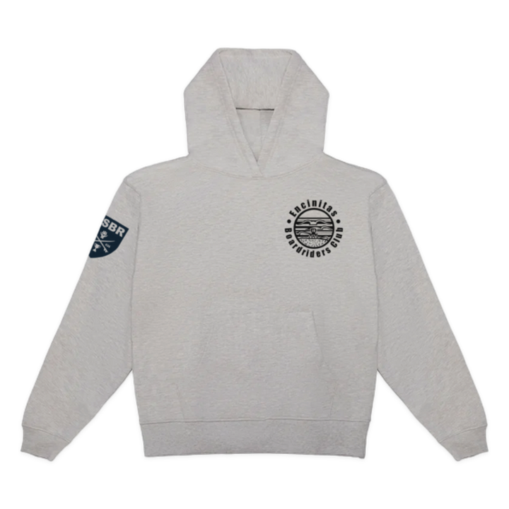 Encinitas Dawn Patrol Pullover Hoodie - Heather Gray - front