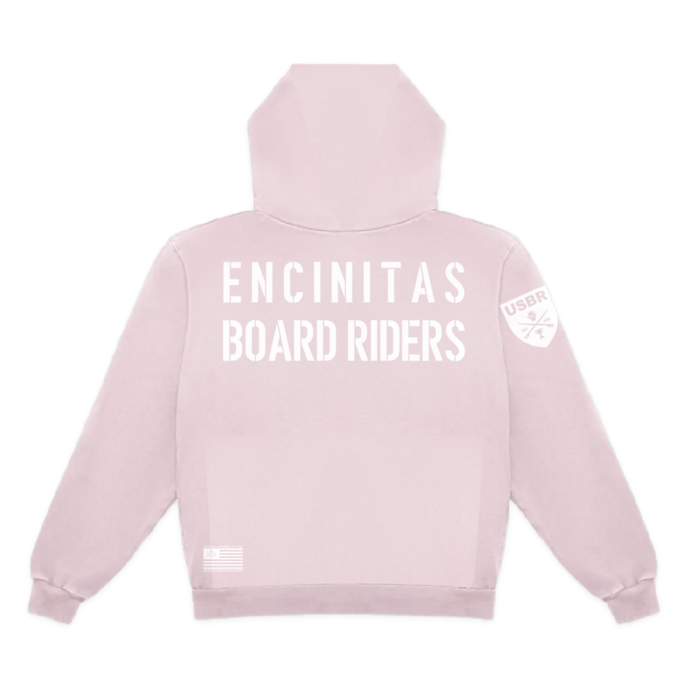Encinitas Dawn Patrol Pullover Hoodie - Light Pink - back
