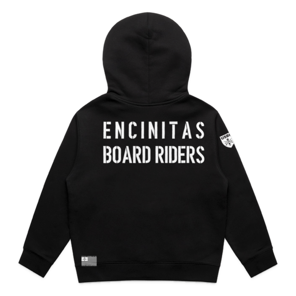 Encinitas Dawn Patrol Zip Hoodie - Black - back