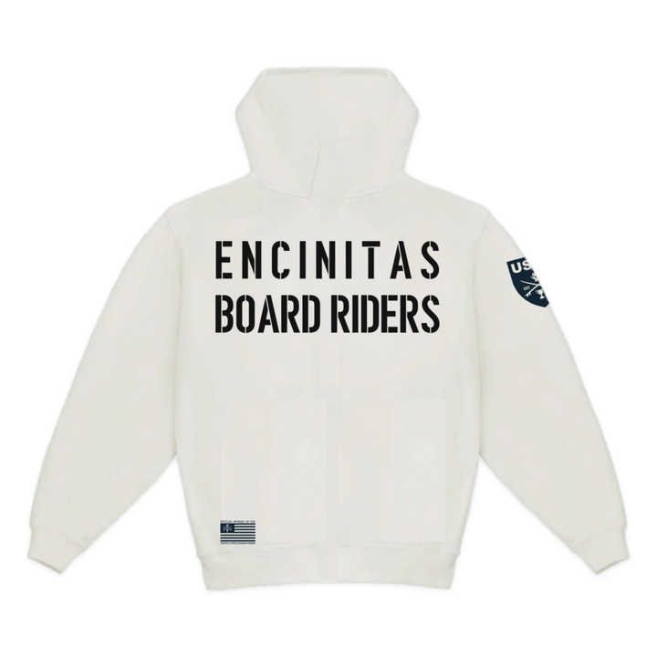 Encinitas Dawn Patrol Zip Hoodie - White - back