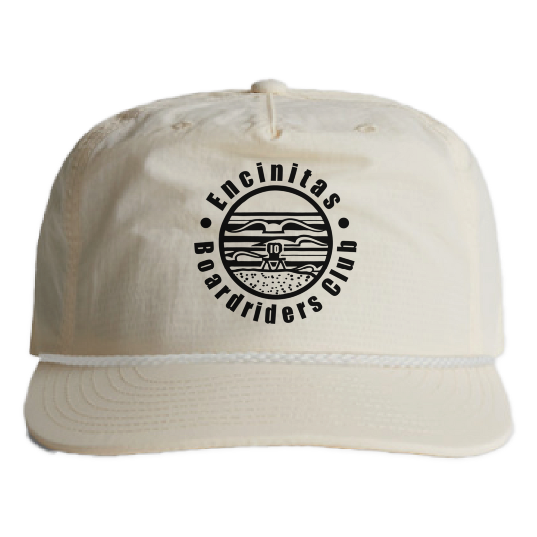 Encinitas Nylon Surf Rope Cap - Off White - front