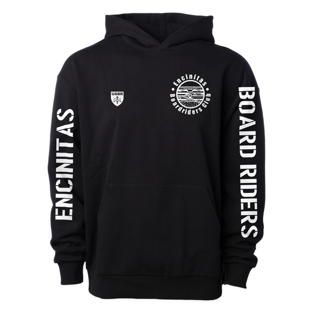 Encinitas Sideline Pullover Hoodie - Black - front