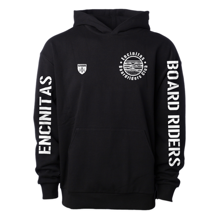 Encinitas Sideline Pullover Hoodie - Black - front