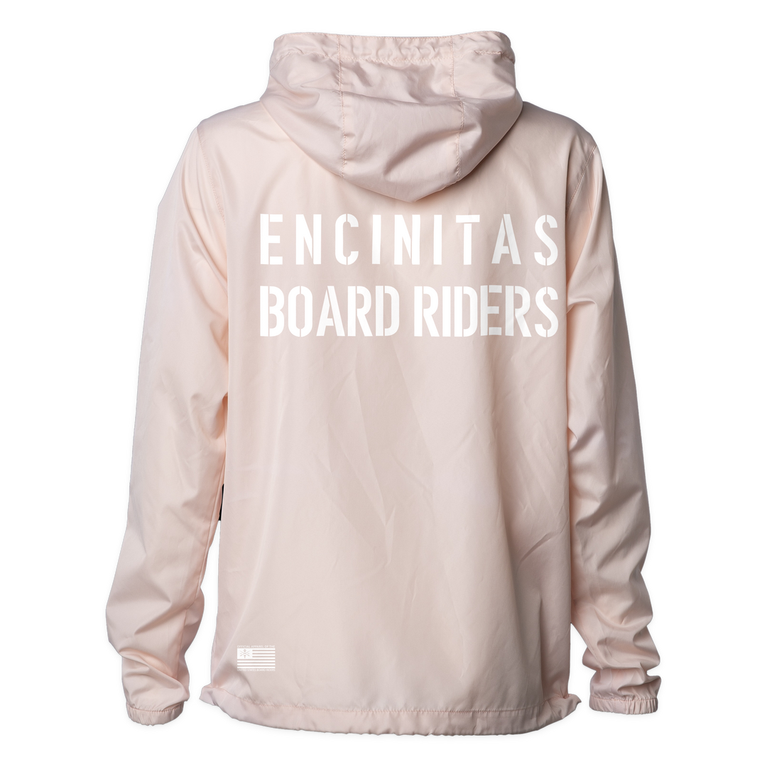 Encinitas Sideline Shell Windbreaker - Light Pink - back
