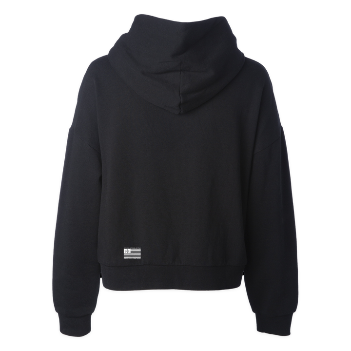 Encinitas Sideline Cropped Hoodie - Black - back