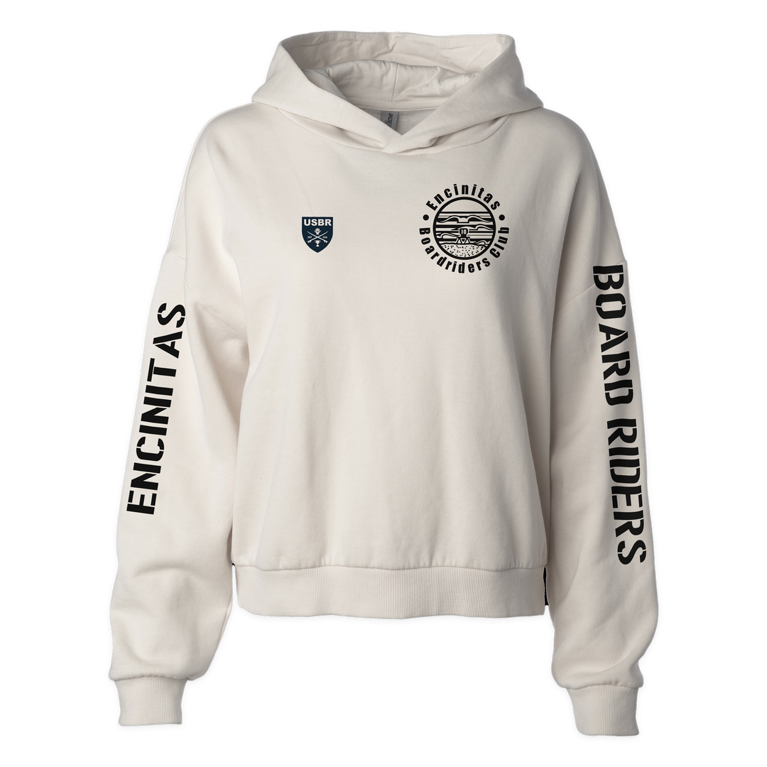 Encinitas Sideline Cropped Hoodie - Bone - front