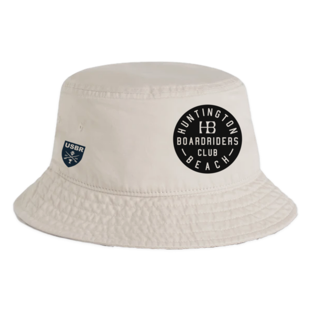 Huntington Cotton Bucket Hat - Faded Bone - front