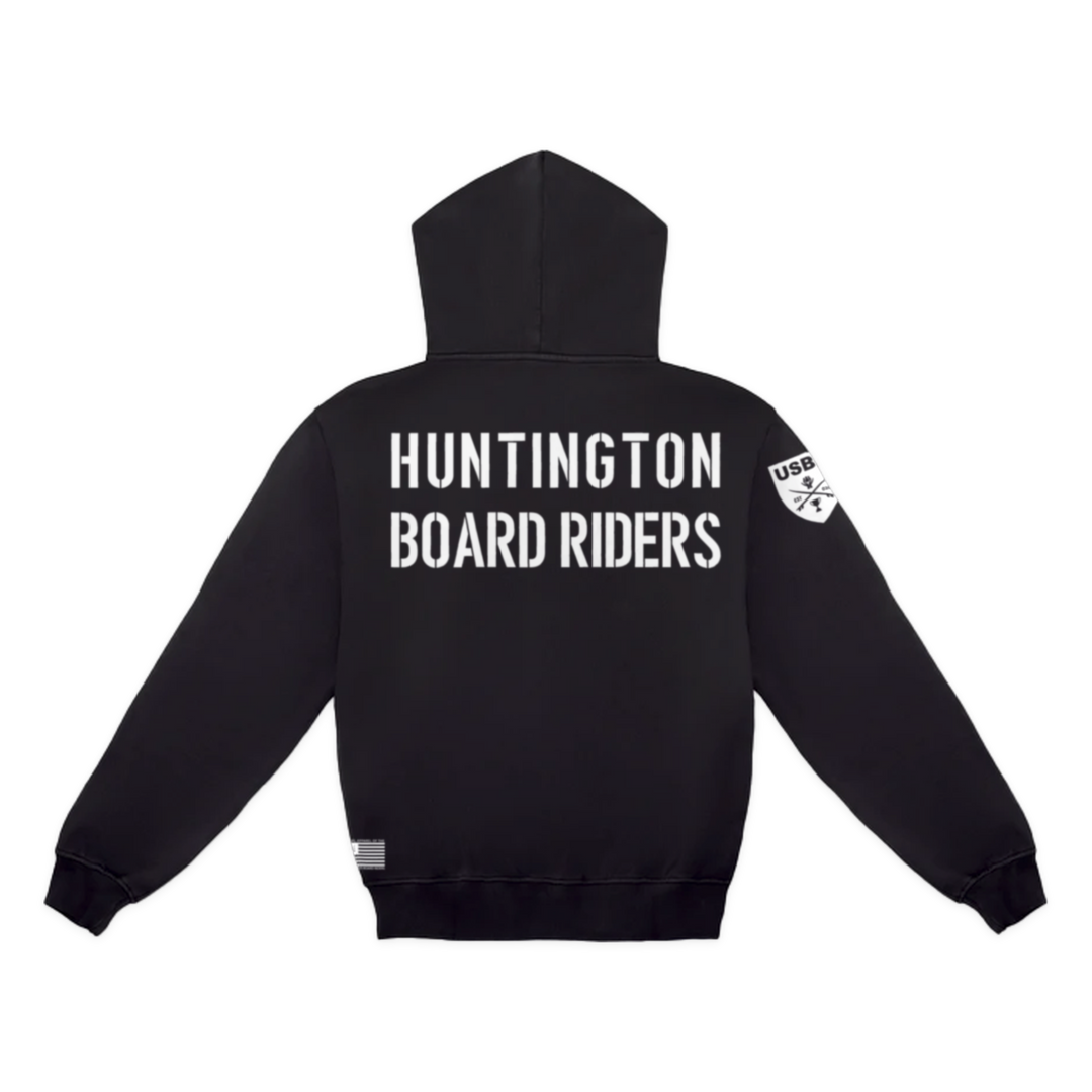 Huntington Dawn Patrol Pullover Hoodie - Black - back