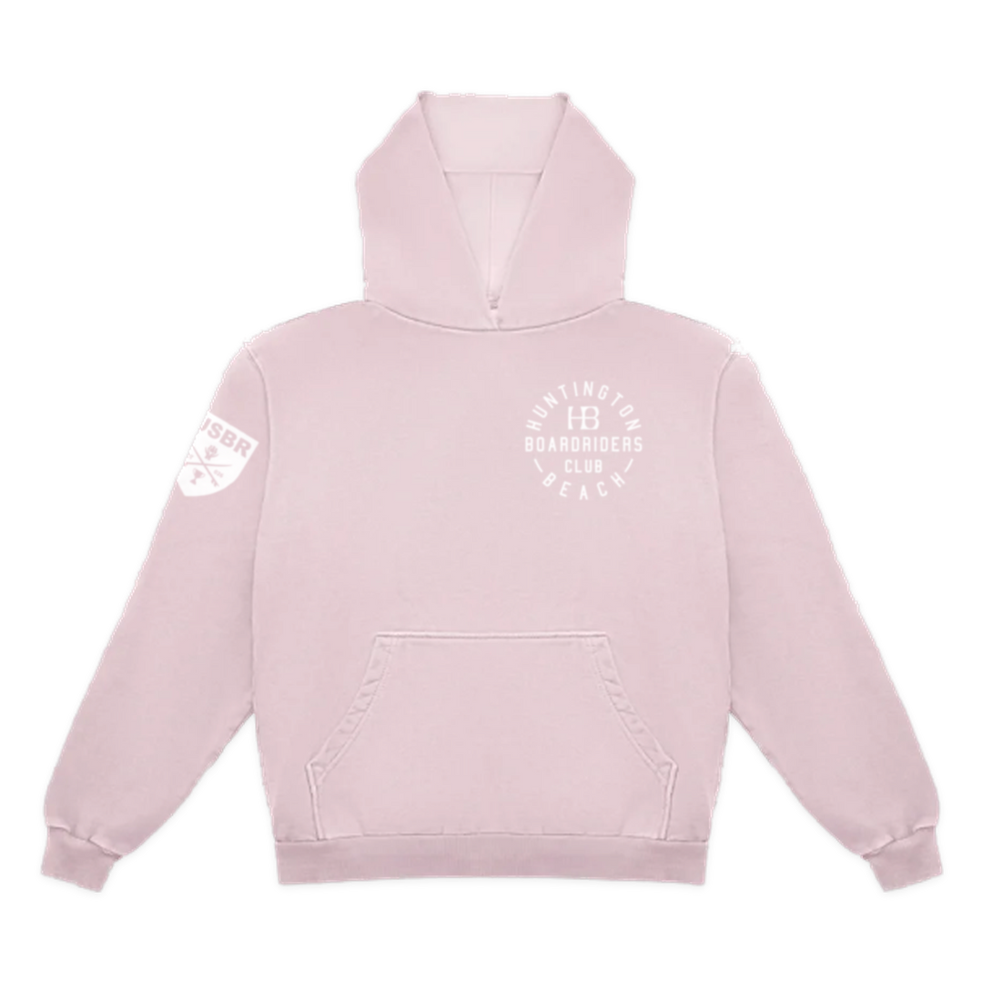 Huntington Dawn Patrol Pullover Hoodie - Light Pink - front