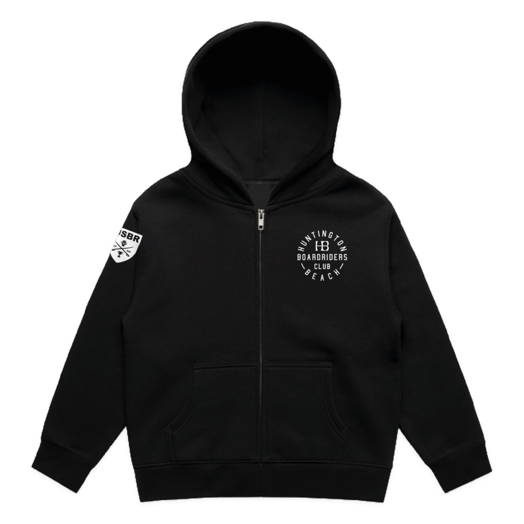 Huntington Dawn Patrol Zip Hoodie - Black - front