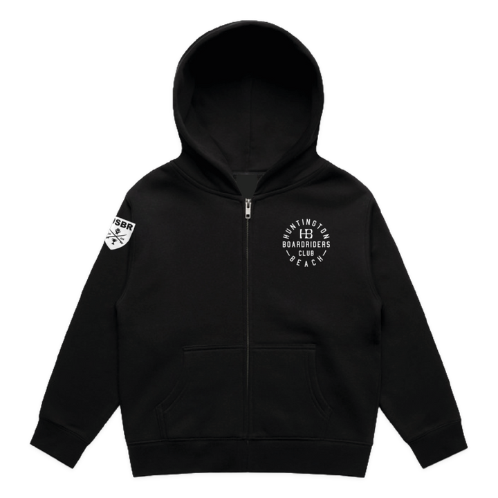 Huntington Dawn Patrol Zip Hoodie - Black - front