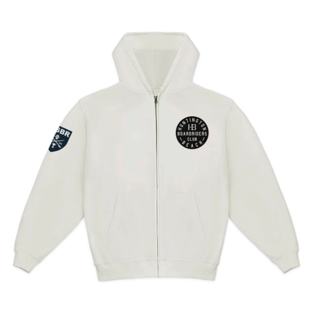 Huntington Dawn Patrol Zip Hoodie - White - front