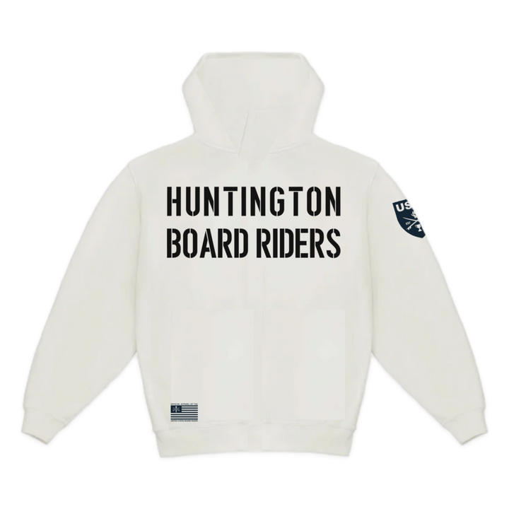 Huntington Dawn Patrol Zip Hoodie - White - back