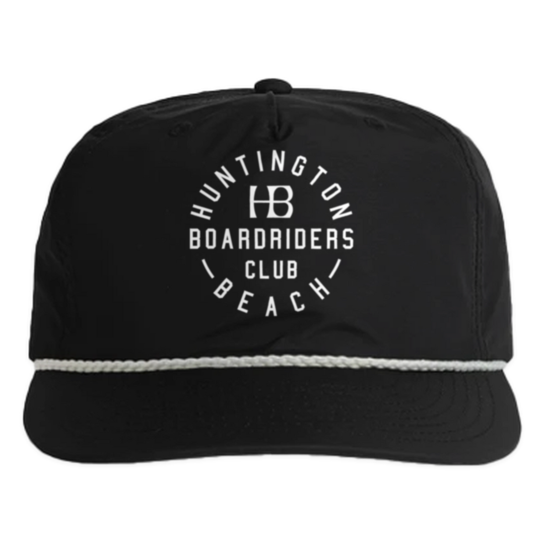 Huntington Nylon Surf Rope Cap - Black - front