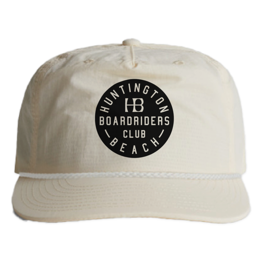 Huntington Nylon Surf Rope Cap - Off White - front