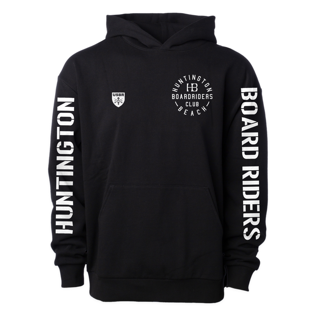 Huntington Sideline Pullover Hoodie - Black - front