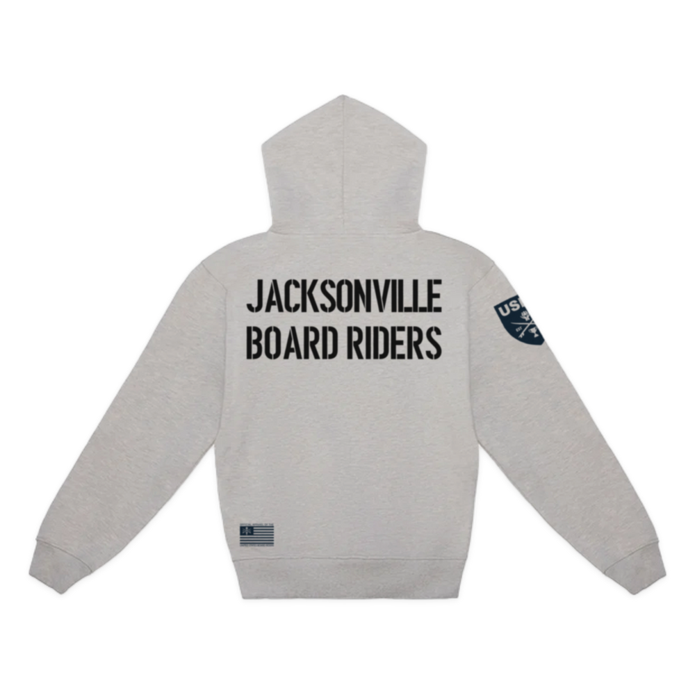 Jacksonville Dawn Patrol Pullover Hoodie - Heather Gray - back