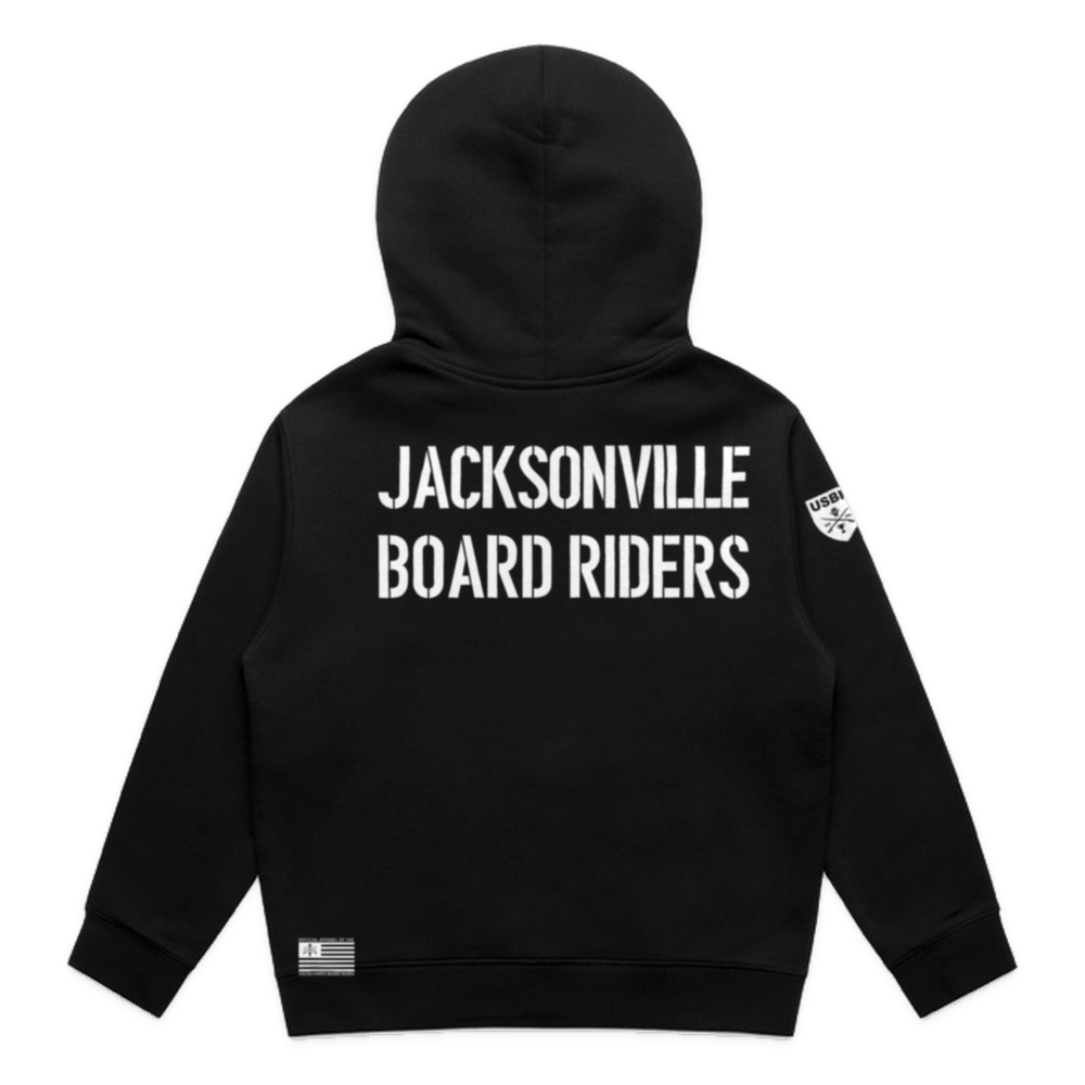 Jacksonville Dawn Patrol Zip Hoodie - Black - back