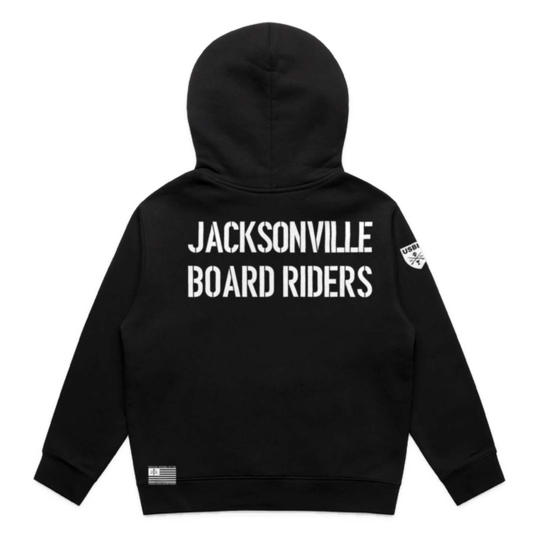 Jacksonville Dawn Patrol Zip Hoodie - Black - back