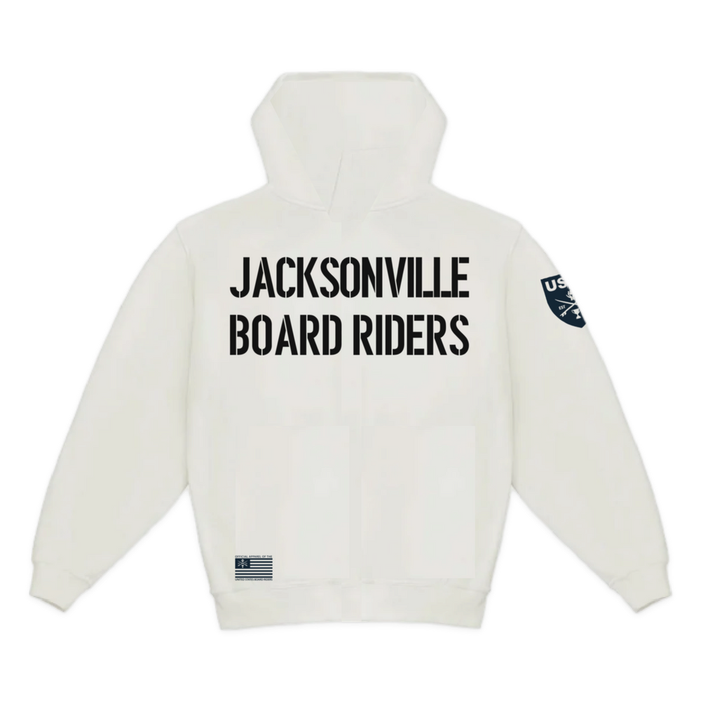 Jacksonville Dawn Patrol Zip Hoodie - White - back