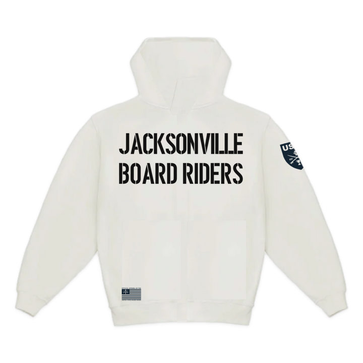 Jacksonville Dawn Patrol Zip Hoodie - White - back